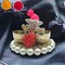 Pack of 4 Bulk Decorative Plate Indian Pooja Thali with Ganesh Murti Artificial Flower and Bowls Haldi Kumkum Platter Teej Diwali Pooja Return Gift Housewarming Gift
